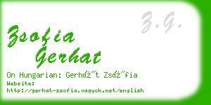 zsofia gerhat business card